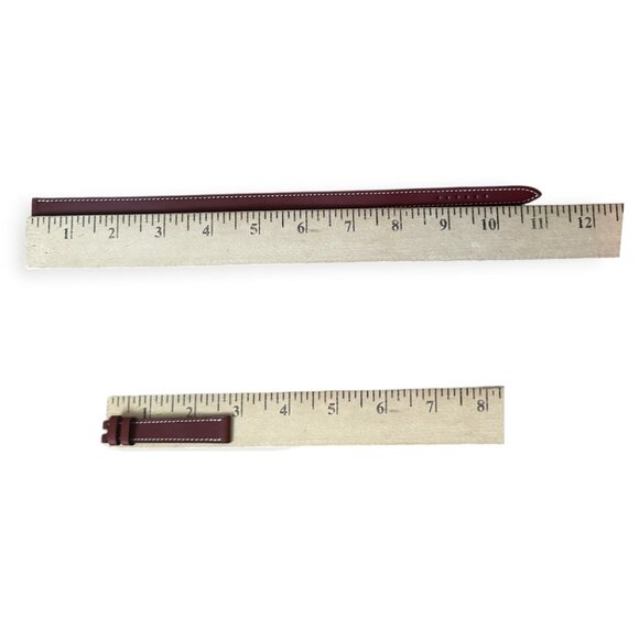 Hermès Cape Cod Double Tour Watch Strap 31mm SH Dark Red Leather – New - Picture 7 of 11